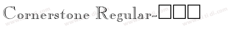 Cornerstone Regular字体转换